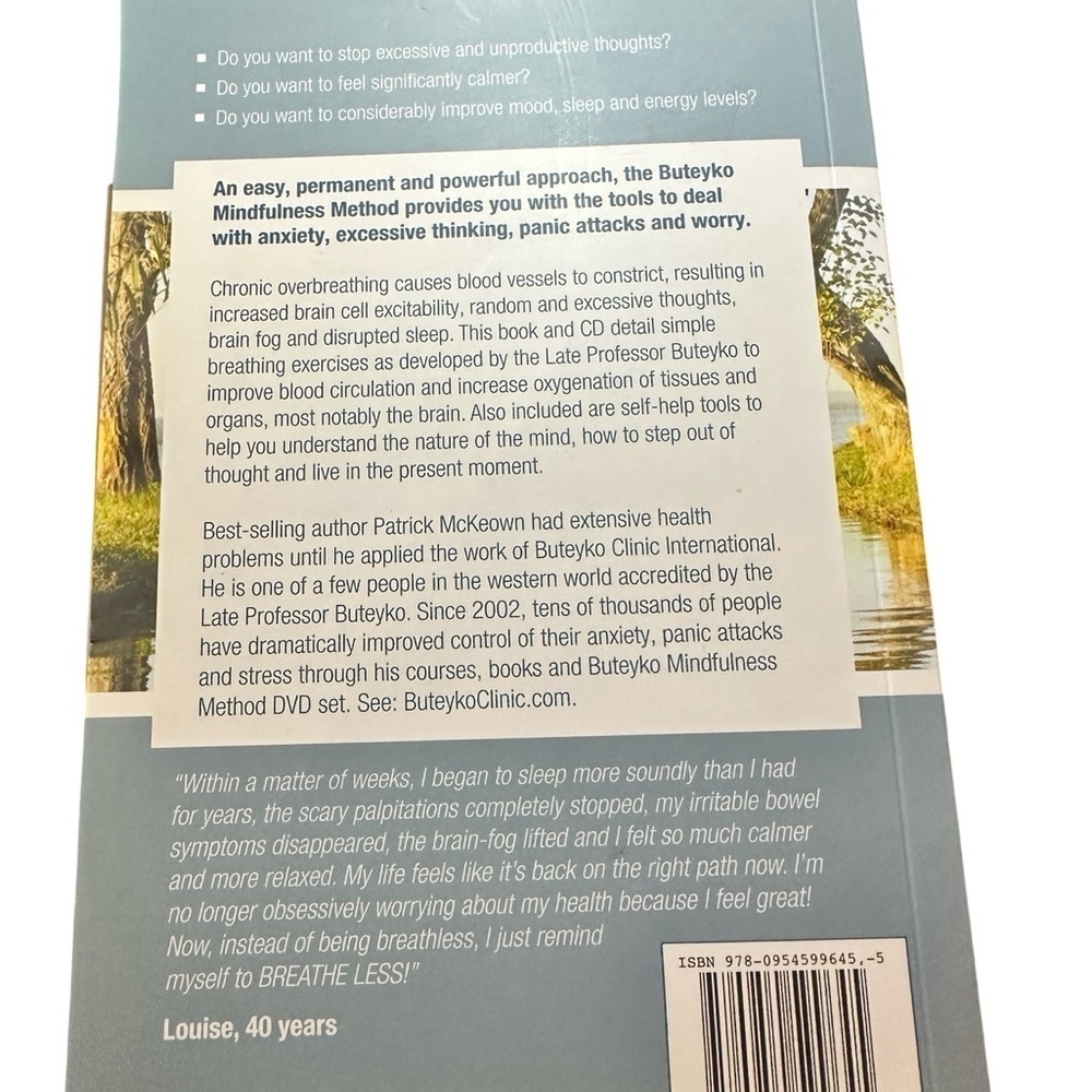 Anxiety Free Book by Patrick McKeown (Like New - Great Condition - Paperback) - Picture 3 of 3